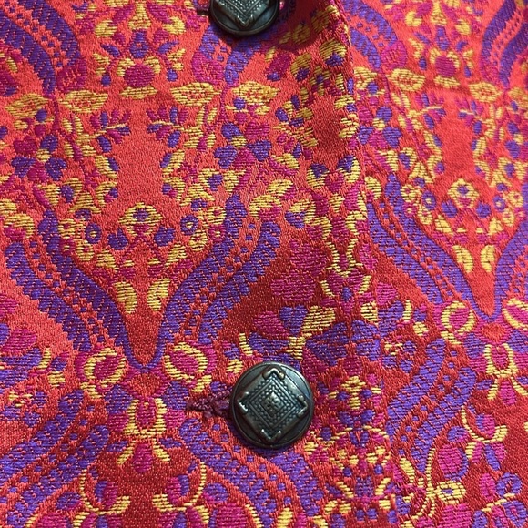 Isabela ardee Neiman Marcus Vintage Red and Orange Women's Jacket size 6 - Picture 5 of 11